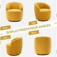 thumbnail image 6 of Ouyessir Swivel Barrel Chair,Modern Round Accent Armchairs,Teddy Fabric Comfy 360 Degree Swivel Single Sofa for Nursery,Living Room,Bedroom, 6 of 7