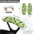 thumbnail image 6 of FKELYI Green Cucumber Print 4 Pcs Set Office Chair Slipcovers with Armrest Covers Stretch Fabric Swivel Boss Chair Cover Anti-Dust Armchair Protectoor for Home Decoration, 6 of 7