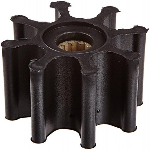 Jabsco 920-0001 Marine Replacement Impeller (Neoprene, M Silhouette, 2" Deep, #7 Spline Drive, 5/8" Shaft, 8 Blade, 2 9/16" Diameter, Brass Insert)