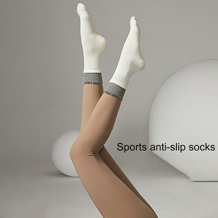 

Hesroicy 1 Pair Pilates Socks Breathable Autumn Winter Women Fitness Pressure Socks for Home Gym