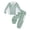 Green, variant on Yaoqi 4T Toddler Girl Outfit Set 5T Child Girls Clothes Long Sleeves Unicorn Print Sweatshirt Top Color Block Pants 2pcs Clothing Pink