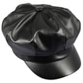 thumbnail image 2 of Minzimin 8 Panels Newsboy Caps for Women, PU Leather Cabbie Painter Hat Gatsby Ivy Beret Cap, 2 of 4