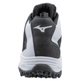 thumbnail image 6 of Mizuno Men's 9-Spike Advanced Erupt 3 Mid Baseball Turf Shoe, Size 10.5, Black-White (9000), 6 of 6