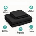 thumbnail image 4 of Luxurious Collection 1000 Thread Count 100% Cotton Bed Sheet Set (California King, Black), 4 of 5
