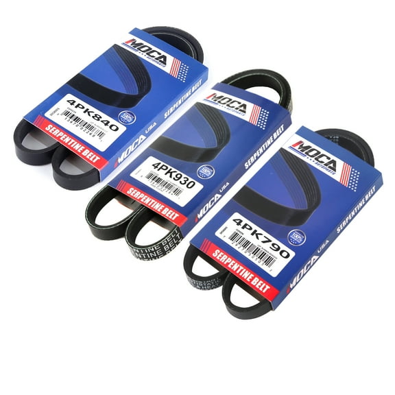 MOCA AUTOPARTS 3 Pcs Serpentine Belt Kit Fit for 94-96 Acura Integra 1.8L