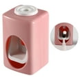 thumbnail image 4 of FRCOLOR toothpaste squeezer Automatic Toothpaste Dispenser Squeezer Made from Wheat Stalk Material Pink Wall Mount for Storage Use Small Size 2PCS,3.74"X2.28"X2.17", 4 of 5