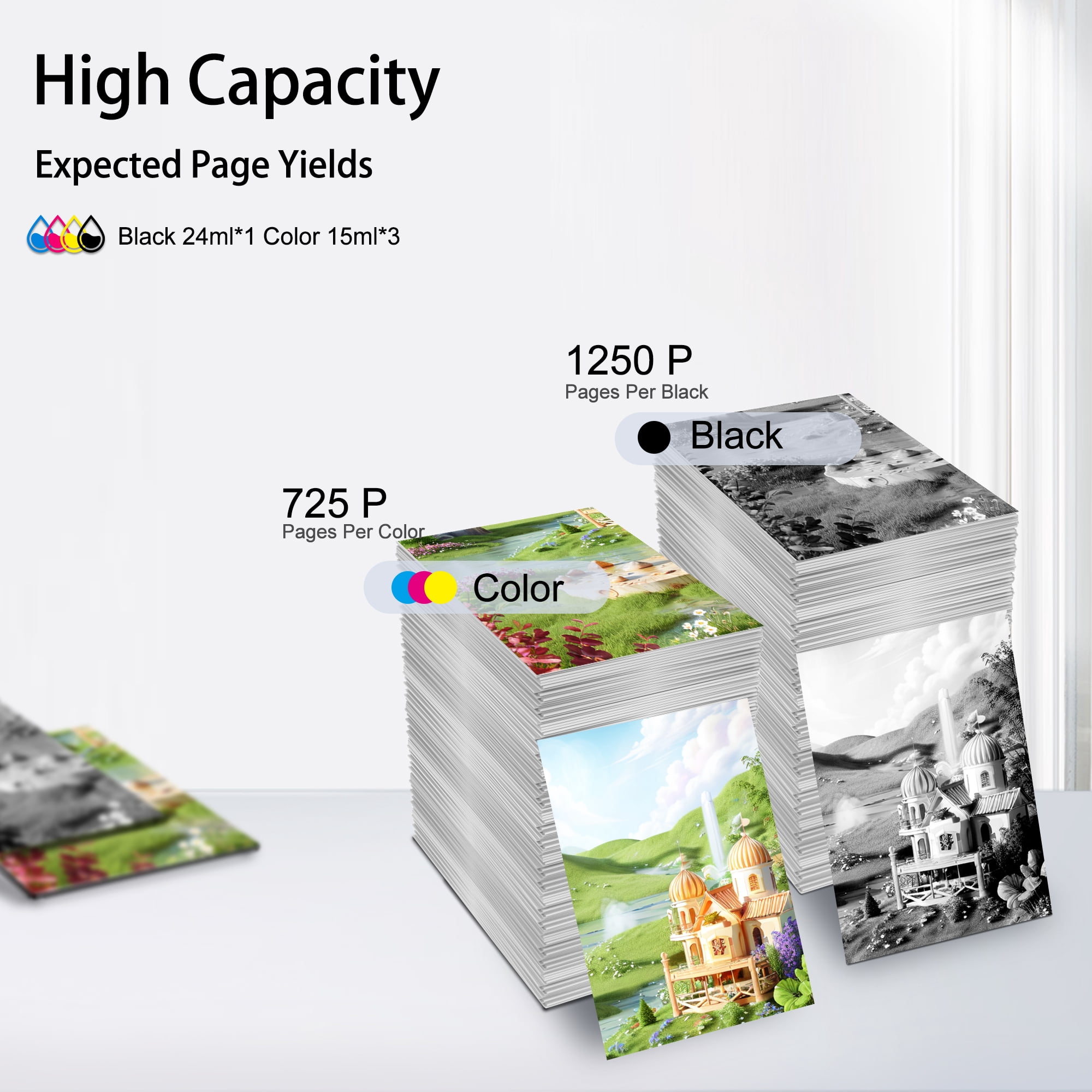 920XL Ink Cartridges Combo Pack Compatible for Officejet 6500 6500A 7000 7500A Printer (4Pack )