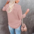 thumbnail image 4 of Blusa informal para mujer, blusa con cuello en V, blusa de manga larga, blusas de moda para mujer, estética elegante, 4 of 6