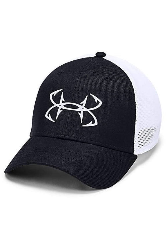 Men's Fish Hook 2.0 Cap , Black (001)/White , Medium/Large