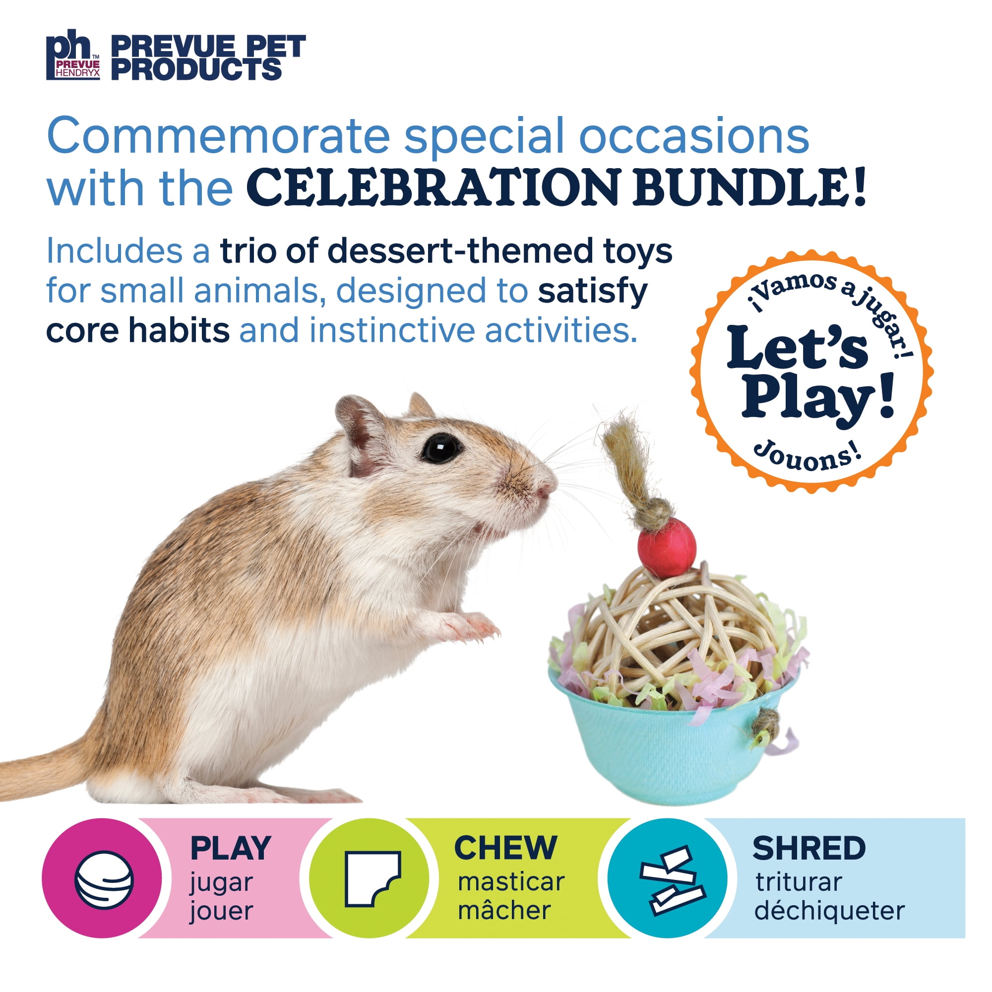 Prevue Pet Products Celebration! Small Animal Mineral Chew Toy Bundle