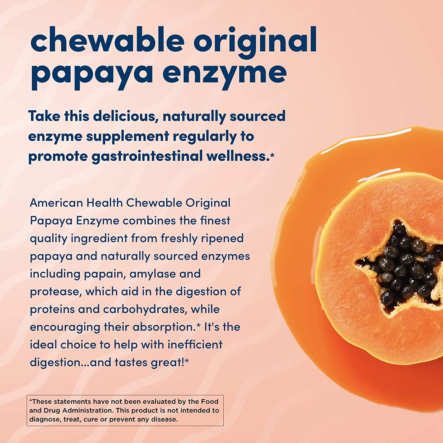 Natures Truth Chewable Papaya Enzyme Tablets, 120 Ea, 3 Pack