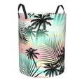 thumbnail image 2 of Kll Tropical Summer Palm Waterproof Foldable Laundry Hamper Bucket With Handles For Storage Bin,Kids Room,Home Organizer (Small), 2 of 8