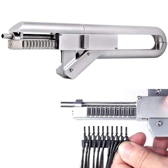 Aorsher 1nd Generation Human Hair No-Trace Hair Extensions Tool, 6d Hair Extensions Machine Kit, 10-Pin Invisible Seamless Hair Extension for Salon Human Hair