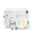 thumbnail image 1 of LUMINEPTIC 6 Inch 20 Pack 5CCT Dimmable Slim Recessed LED Pot Lights, Selectable Colors, Bathroom & Damp Locations, 1 of 6