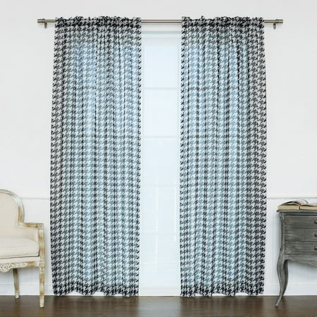 Best Home Fashion Sheer Houndstooth Curtains (Best Windows To Use)