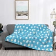 thumbnail image 2 of Yiaed Cute Healthy Teeth Print Blanket Throw Blanket Soft Cozy Flannel Blanket for Home Bed Sofa Couch Chair-50"x40", 2 of 6