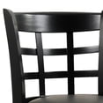 thumbnail image 2 of Benjara Sabi 24" Swivel Counter Stool- Solid Wood- Faux Leather- Brown- Black, 2 of 6