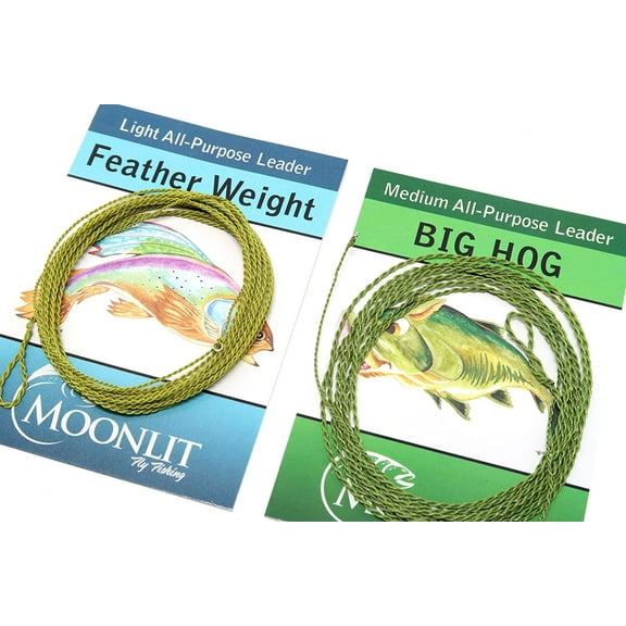 Leader Combo with Moonlit Featherweight & Big Furled Fly Fishing Leaders