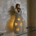 thumbnail image 2 of Adorno decorativo de estatua de resina con portavelas para hija y abrazo de mamá con Led, 2 of 3