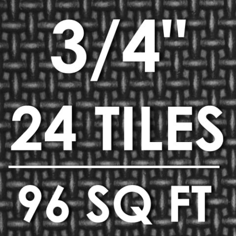 Black - 3/4-in - 96 Sq Ft - 24 Tiles