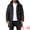 Black, variant on Men's Mid-Length Outerwear Zipper Quilted Hooded Padded Coat S Gray