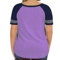 thumbnail image 4 of Vergoodr Womens Plus-Size Tops Raglan V Neck T Shirts Striped Short Sleeve Tunics, 4 of 4