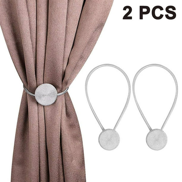 2pcs Magnetic Curtain Tiebacks Punch Free Decorative Curtain Holdbacks Strong Magnetic Weave Curtain Buckle For Small Thin Or Sheer Window Drapries Grey Walmart Com Walmart Com