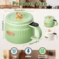 thumbnail image 2 of 2-Piece Electric Ramen Cooker Set 1.6L Non-Stick Ceramic Pot with Boil Dry Protection for Rice Soup Stew and Noodles, 2 of 6