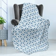 thumbnail image 4 of Abstract Soft Flannel Fleece Throw Blanket, Flower of Life Traditional Alchemy Disc Cosmos Pattern, Cozy Plush for Indoor and Outdoor Use, 50" x 70", Pale Blue White, by Ambesonne, 4 of 5