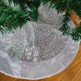 thumbnail image 1 of Falda para árbol de Navidad Houwsbaby plata lentejuelas 32 pulgadas, 1 of 7