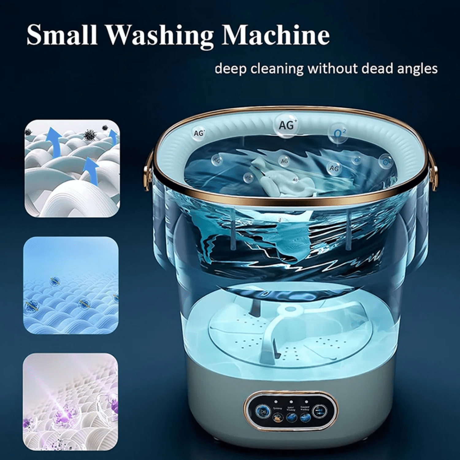 Portable Washing Machine,Mini Washer 13L Upgraded With Spin Basket,Small Clothes Folding Washing Machine Of Underwear, Baby And Small Clothes