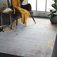 thumbnail image 4 of SAFAVIEH Tacoma Amilia Traditional Machine Washable Area Rug, Grey/Rust, 6' x 6' Square, 4 of 14