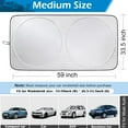 thumbnail image 2 of Sunshade for Car Windshield,Foldable Car Windshield Sun Shade,Front Window Sun Visor Protector Blocks UV Rays and Heat 59"X 33", 2 of 10