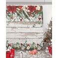 thumbnail image 5 of Polyester Fabric Christmas Poinsettia Shower Curtain, Xmas Botanical Pine Cones Waterproof Bathtub Curtain Bathroom Decor Set with Hooks 72 x 84 Inches, 5 of 6
