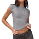 thumbnail image 1 of Camiseta Sin Mangas Básica Camiseta sin mangas básica para mujer, ropa diaria expuesta al ombligo sin espalda para mujer (gris L) Ygjytge para Mujer Gris T M, 1 of 9
