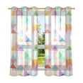 thumbnail image 6 of Yayeee Window Curtains Light Filtering 63"x52" Grommet Panel Pair Home Living Room Decor, Abstract Geometric, 6 of 7