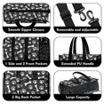 thumbnail image 3 of Teacher Tote Bag,Paw Prints and Bones Teacher Utility Tote Bag,Large Work Tote Bags for Women with Multiple Pockets,Top Zipper Closure,13.8x10.6x6.7 Inch, 3 of 5