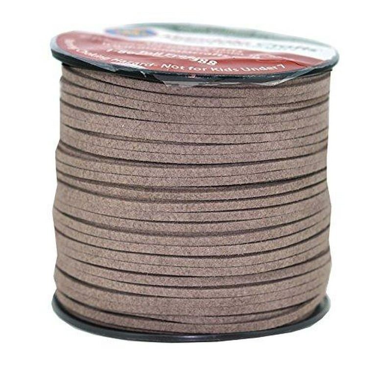 Mandala Crafts 100 Yards 2.65mm Wide Jewelry Making Flat Micro Fiber Lace  Faux Suede Leather Cord 