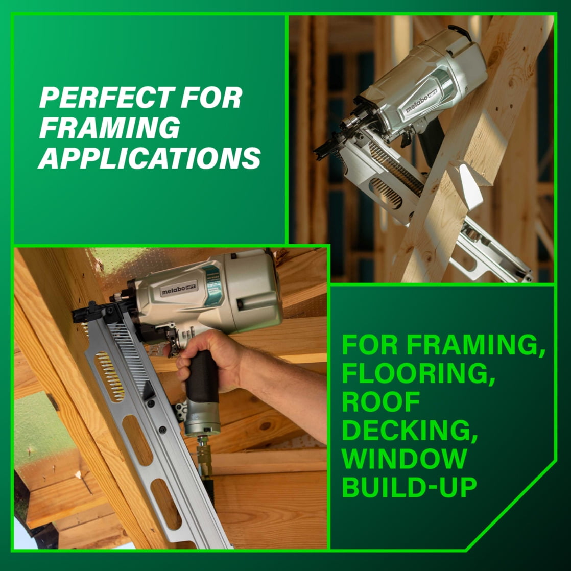 Metabo HPT Pneumatic Framing Nailer, 2-3/4-In, NR83A5(Y)