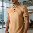 thumbnail image 6 of DayScoop Plus Size T-Shirt for Men Solid Color T Shirt Summer Short Sleeve Casual Fashion Style Striped Breathable Mesh Seamless Half Sleeved Oversize Tops, 6 of 6
