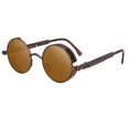 thumbnail image 1 of Gafas de sol retro,Gafas de sol redondas para mujer con lentes de color rojo,Gafas de sol góticas,gafas retro,gafas steampunk,Gafas de sol redondas de metal con círculo rojo para hombre,Gafas, 1 of 3