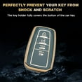 thumbnail image 5 of Xotic Tech Gray TPU Full Seal Protect Smart 4-Button Anti-dust Key Fob Cover Holder Shell w/Keychain Compatible with Toyota Camry RAV4 C-HR Avalon Corolla Highlander Kluger Prius Prime PHV 86 / GT86, 5 of 9