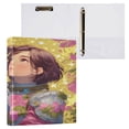 thumbnail image 3 of 3 Ring Binder 1.5 inch Round Rings with Interior Pockets Binders Organizer Office School 1Pack Anime-style Astronaut, 3 of 10