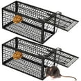 thumbnail image 2 of Humane Rat Trap Chipmunk Rodent Trap Mouse Trap Squirrel Trap Small Live Animal Trap Mouse Voles Hamsters Live Cage Rat Mouse Cage Trap for Mice Easy to Catch and Release, 2 of 6