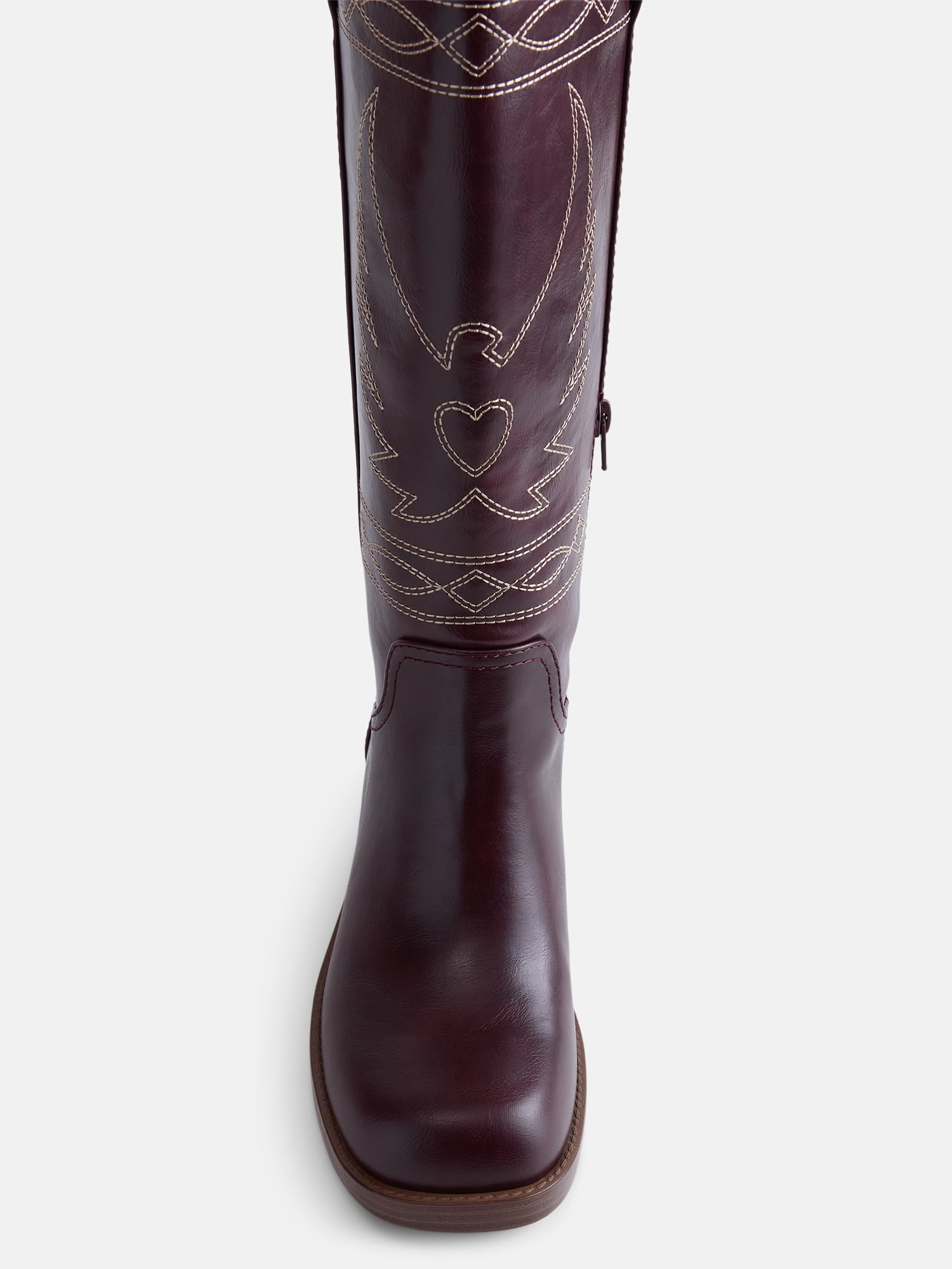 No Boundaries Women's Bird Embroidered Block Heel Boots