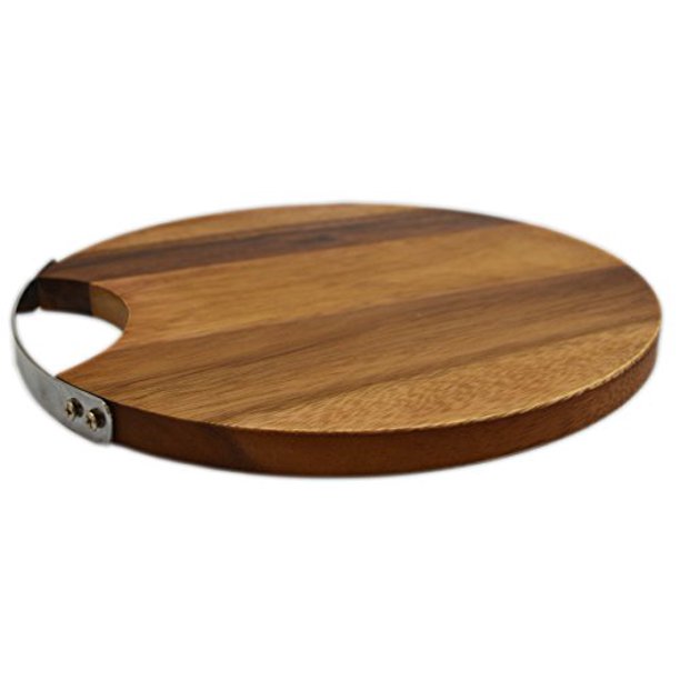 roro Round Wood Cheese and Serve Board with Stainless Steel Handle
