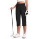 thumbnail image 1 of Pantalones Capri ISEEGZ 18 Dressy para mujer de cintura alta negros, 1 of 7