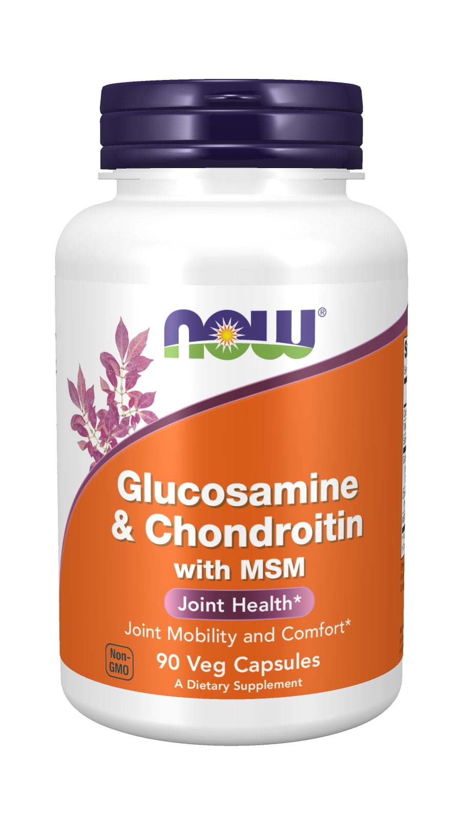 NOW Supplements, Glucosamine & Chondroitin with MSM, Joint Health, Mobility and Comfort*, 90 Veg Capsules