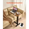 thumbnail image 4 of Electric Height Adjustable Overbed Table, Tilting Top Mobile Laptop Desk with Cup Holder & Wheels, Supports 55 lbs, 4 of 6