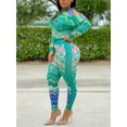 thumbnail image 4 of Lovelywholesale Geometric Print Hollow-out Pants Set, 4 of 4